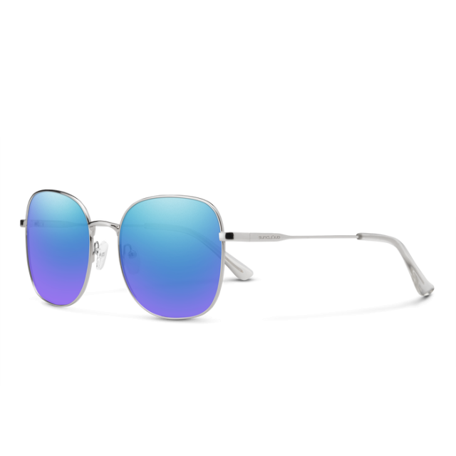 Suncloud Optics Beverly Silver - Polarized Blue Mirror