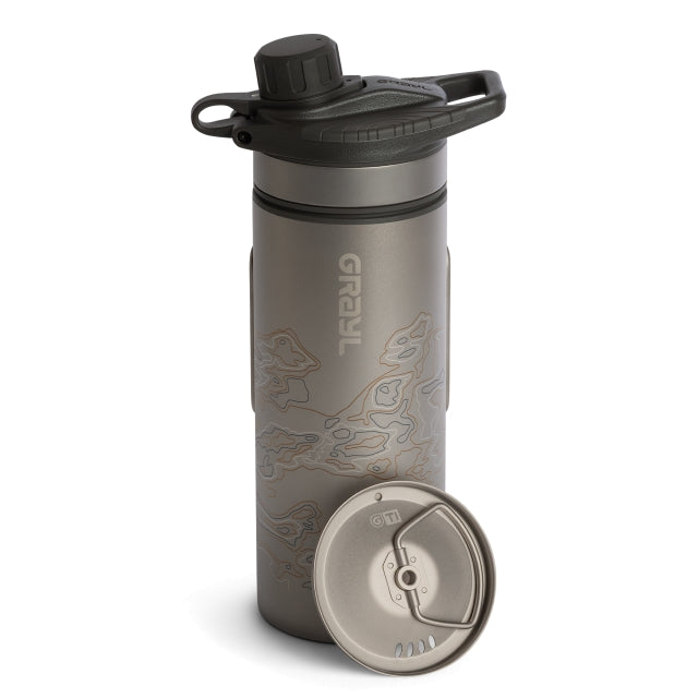 Grayl 24 Oz Geopress Titanium Purifier Bottle Covert Black