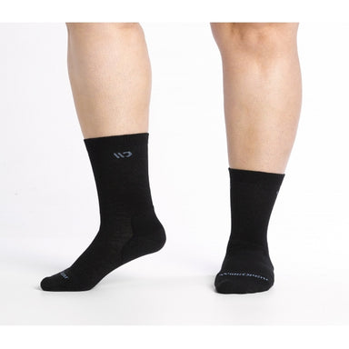 Wide Open Solid Basic Cushioned Crew Socks Black