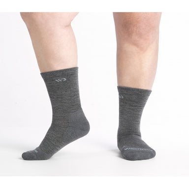Wide Open Solid Basic Cushioned Crew Gray