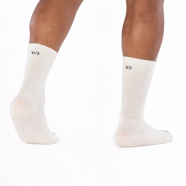 Wide Open Solid Lightweight Crew White