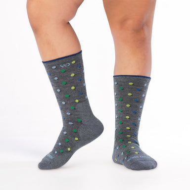 Wide Open On The Dot Cushioned Crew Gray