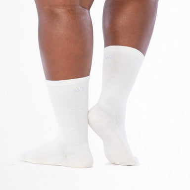 Wide Open Solid Basic Lightweight Crew White