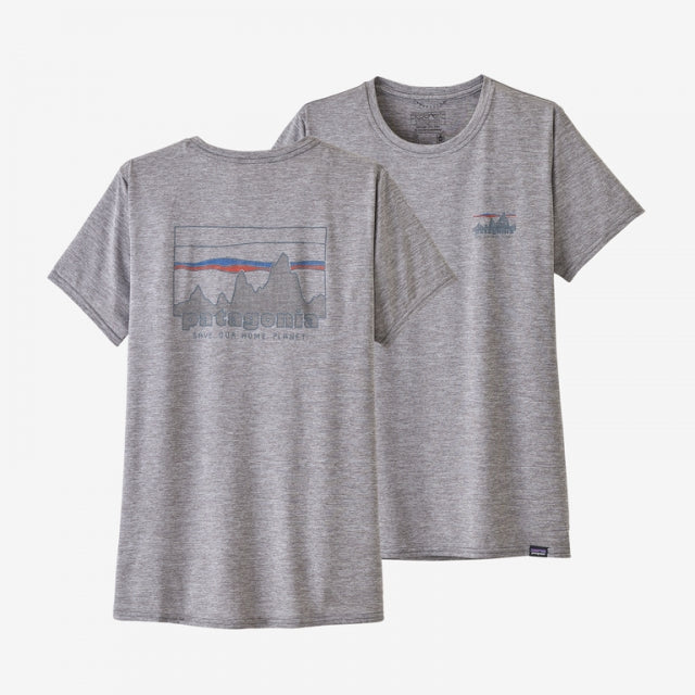 Patagonia Women's Cap Cool Daily Graphic Shirt '73 Skyline: Feather Grey
