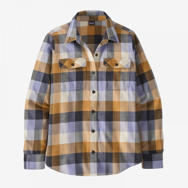 Patagonia Women's L/S Organic Cotton MW Fjord Flannel Shirt Guides: Dried ango / M