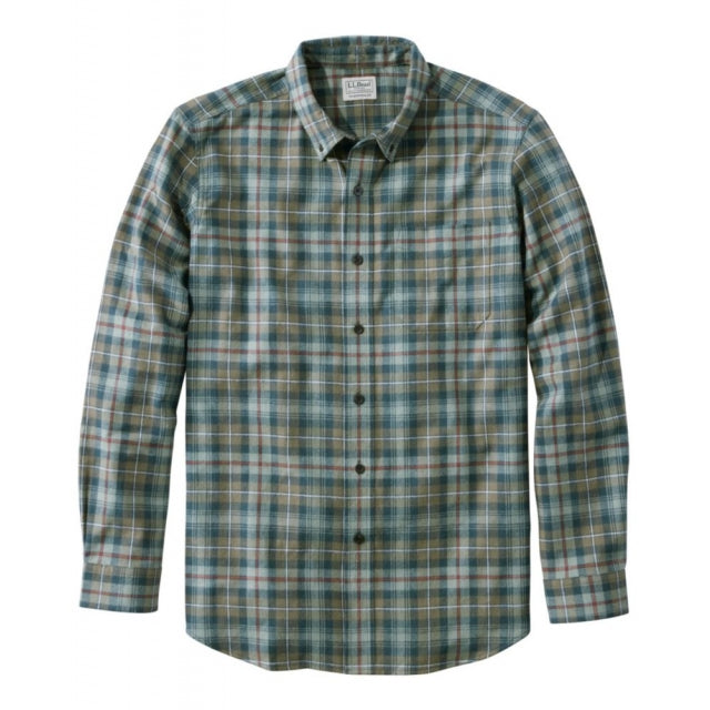 Ll Bean Brand Long Sleeve Scotch Plaid Flannel Shirt Regular MacKenzie Weathered