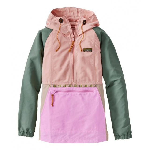 Ll Bean Brand Mountain Classic Anorak Multi Color Regular Adobe Rose/Crocus
