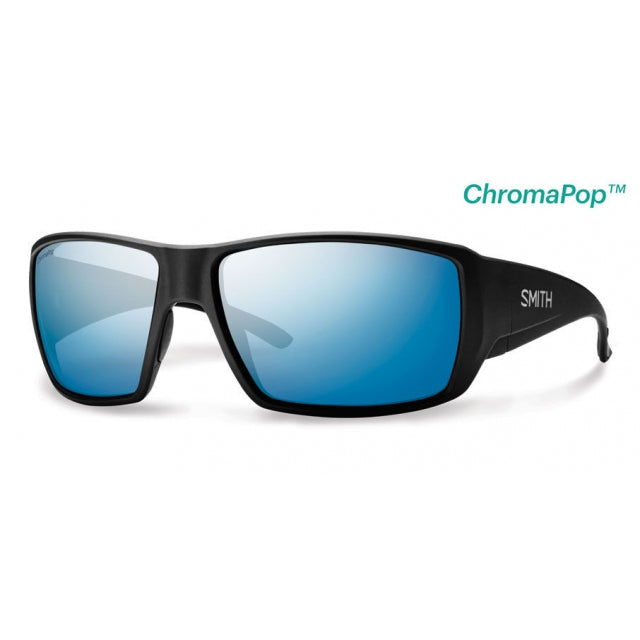 Smith Optics Guides Choice Matte Black + Chromapop+ Polarized Blue Mirror