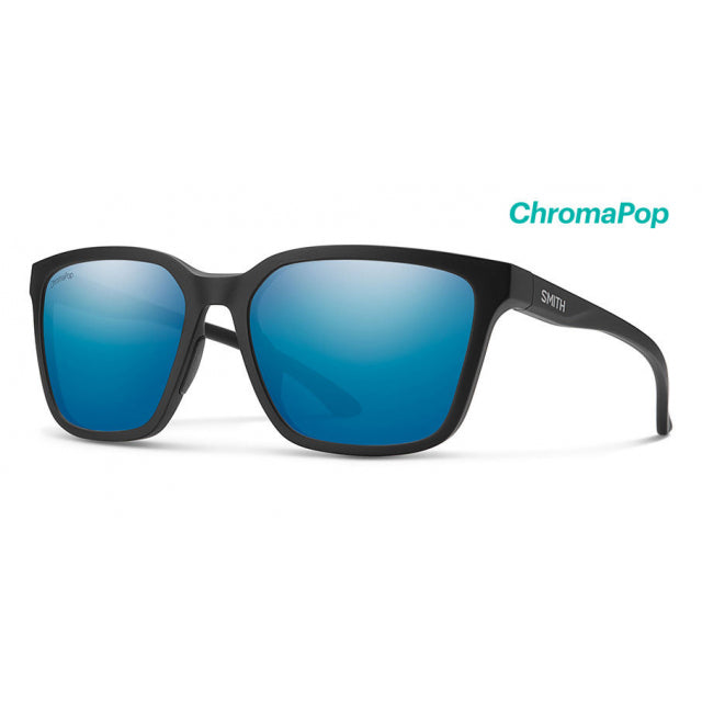 Smith Optics Shoutout Matte Black - ChromaPop Polarized Blue Mirror