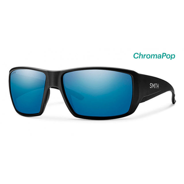 Smith Optics Guides Choice Matte Black + Chromapop Glass Polarized Blue Mirror
