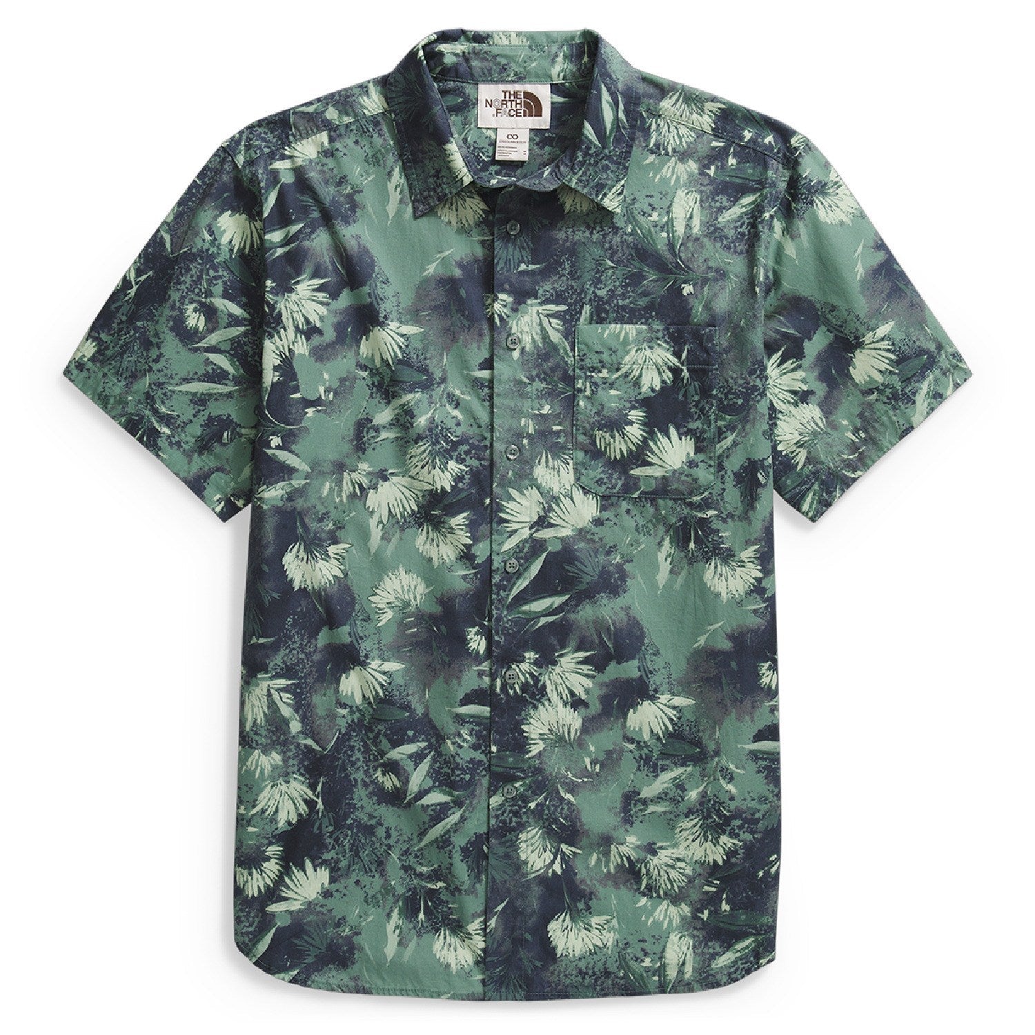 The North Face S/s Baytrail Pattern Shirt Duck Green Prairie Flowers Print