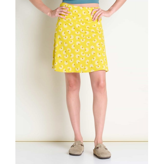 Toad&Co Womens Chaka Skirt Sulphur Half Daisy Print