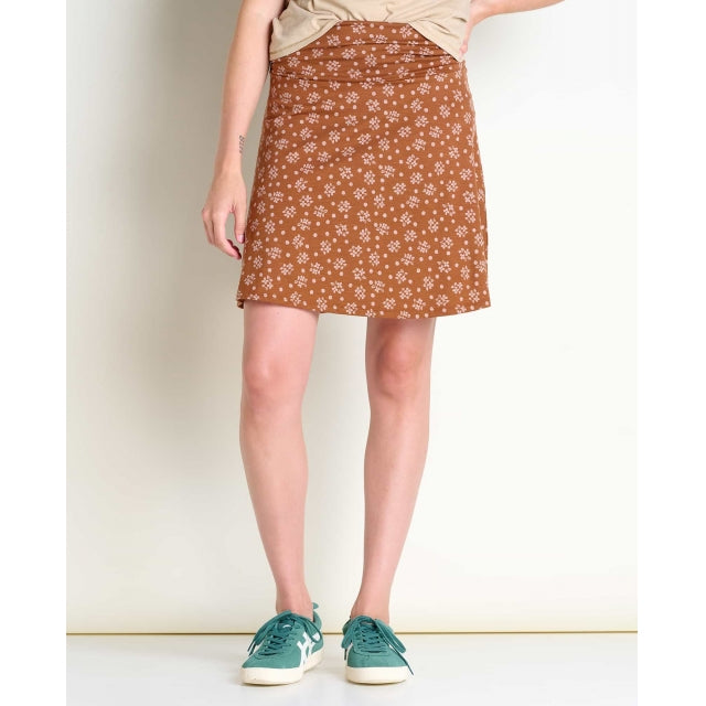 Toad&Co Women's Chaka Skirt Fawn Polka Dot Print