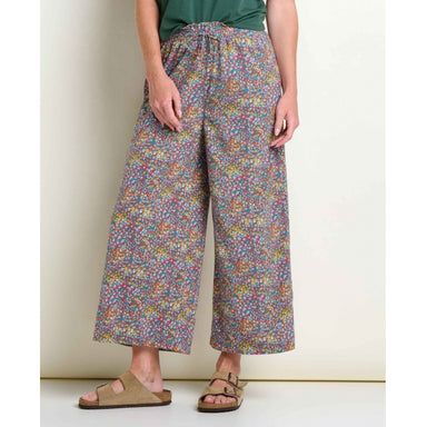 Toad&co Womens Sunkissed Wide Leg Crop Pant Pacific Blue Print