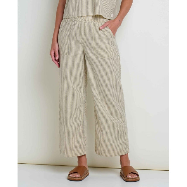Toad&co Taj Hemp Wide Leg Pant Barley Railroad Stripe