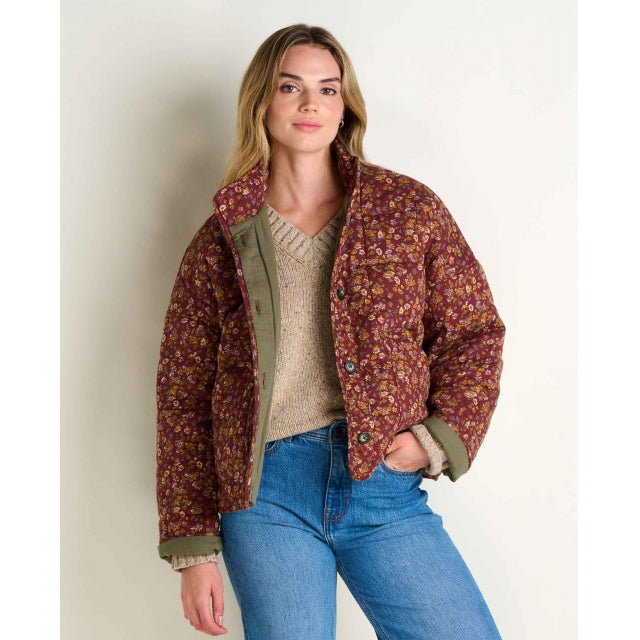 Toad&co Womens Manzana Quilted Jacket Malbec Print