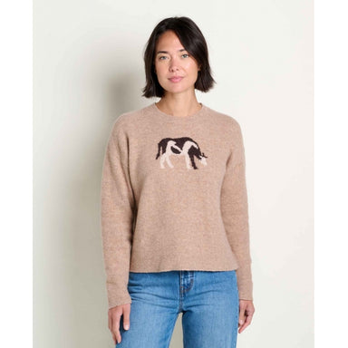 Toad&co Womens Wasatch Crew Sweater Cattail Jacquard Pattern