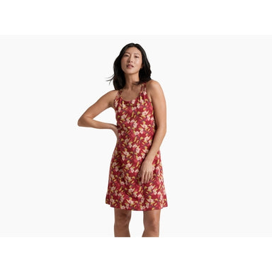 Kuhl Lyra Krossbak Dress Garnet Rose Print
