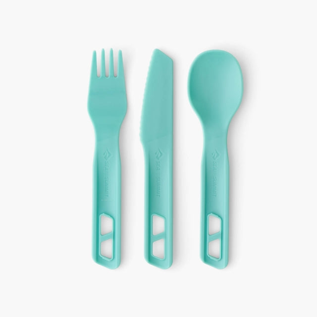 Sea to Summit Passage Cutlery Set - [3 Piece] Aqua Sea