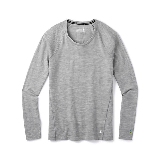 Smartwool Classic All-season Merino Base Layer Long Sleeve Top Light Gray Heather