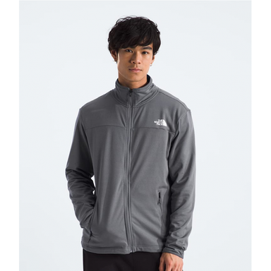 The North Face Mens Cedar Trail Grid Fleece Full Zip Jacket Smoked Pearl