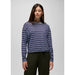 Prana Cozy Up Ls Crew Capulet Blue Stripe