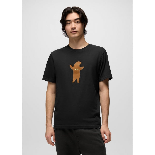 Prana Mens Bear Squeeze Journeyman Ss Tee Black