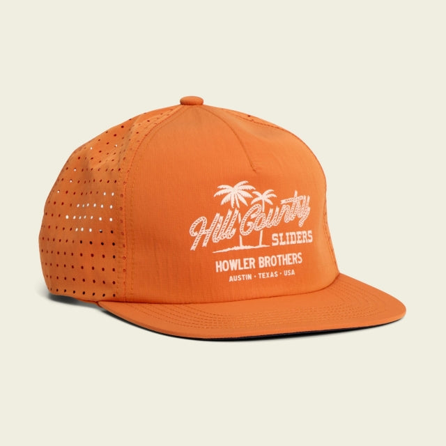 Howler Brothers Aperture Tech Strapback Hill Country Beach Sliders / Grapefruit