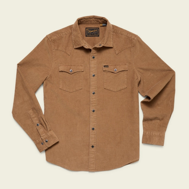 Howler Brothers Banning Corduroy Snapshirt Duck Brown