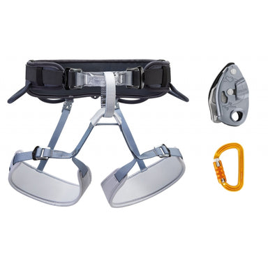 Petzl Coraxmd Tl Grigri Kit Grey 1 Dark Gray
