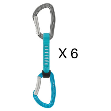 Petzl 6 Quickdraws Djinn Axess Turquoise 12cm