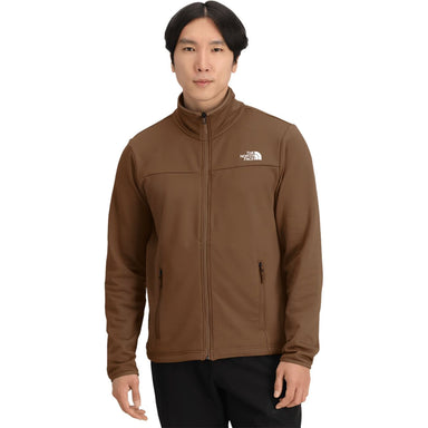 The North Face Mens Cedar Trail Grid Fleece Full Zip Jacket burnt umber