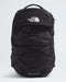 A black The North Face Boralis backpack with a white logo on the front, displayed against a light gray background.