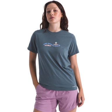 The North Face Womens Adventure Wavy Type Short-sleeve Tee Granite Grey