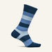 Feetures Mens Max Cushion Crew Primary Stripe Denim