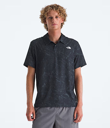 The North Face Mens Adventure Polo - Printed Summit Navy Rock Texture Print