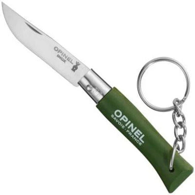 Opinel No.04 Colorama Keychain - Forest Green