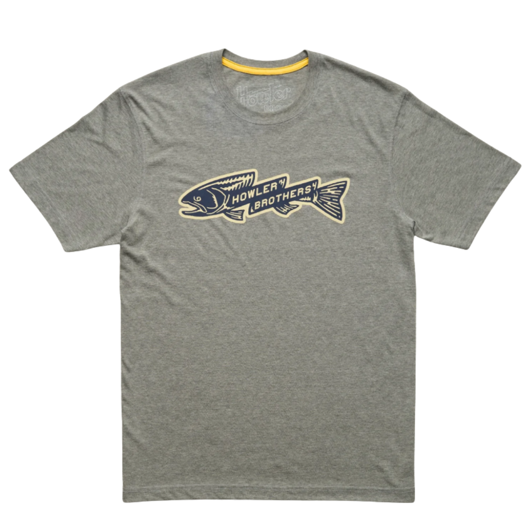 Howler Brothers T-shirt Trout Bolt : Athletic Grey Heather