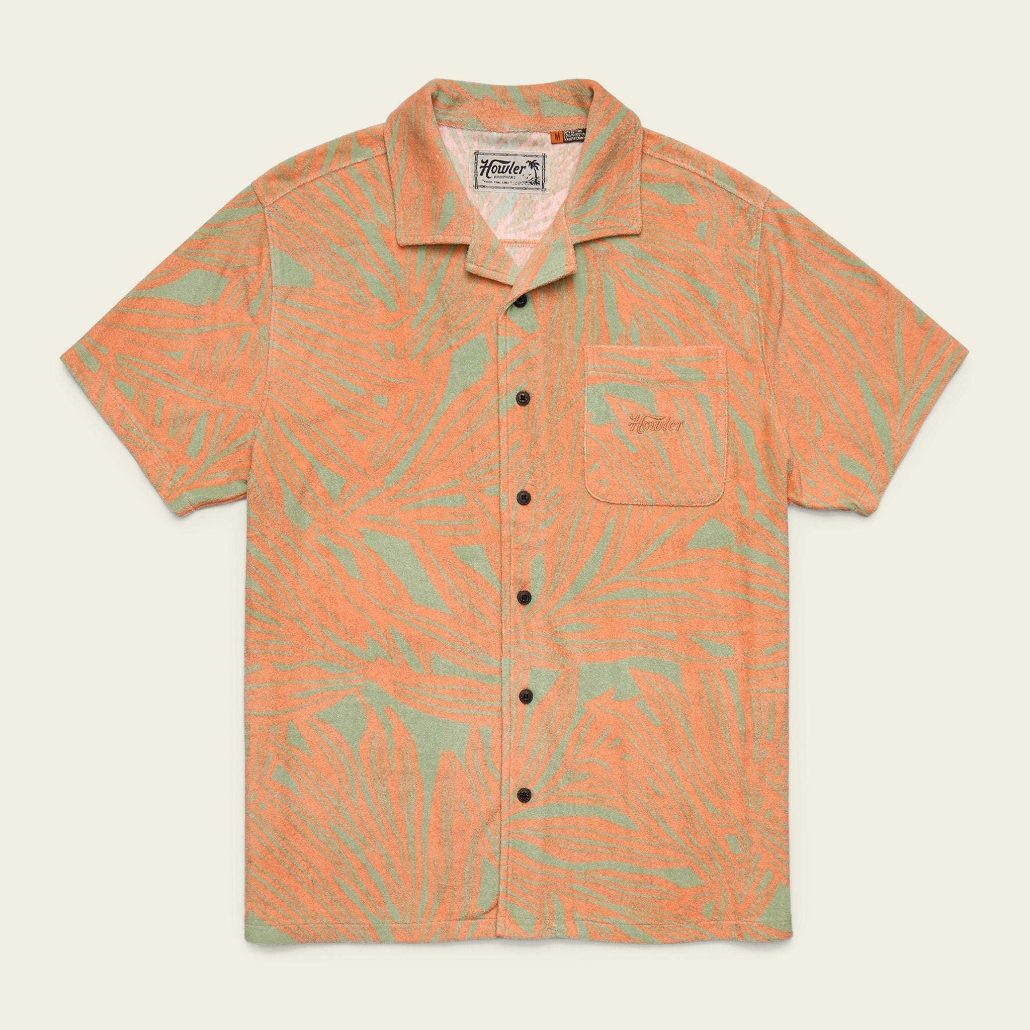 Howler Brothers Palapa Terry Shirt - Sunflower Pixels : Granite Green Dreamsicle