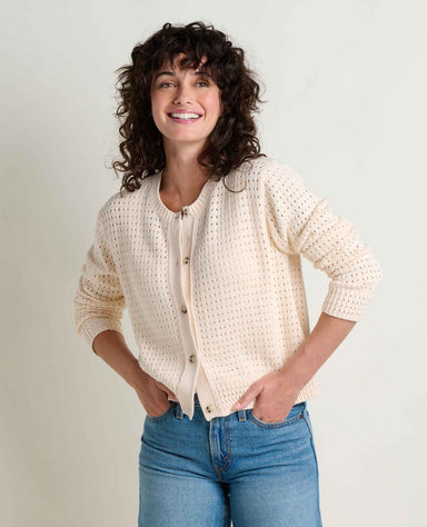 Toad&co Bianca Pointelle Cardigan Salt