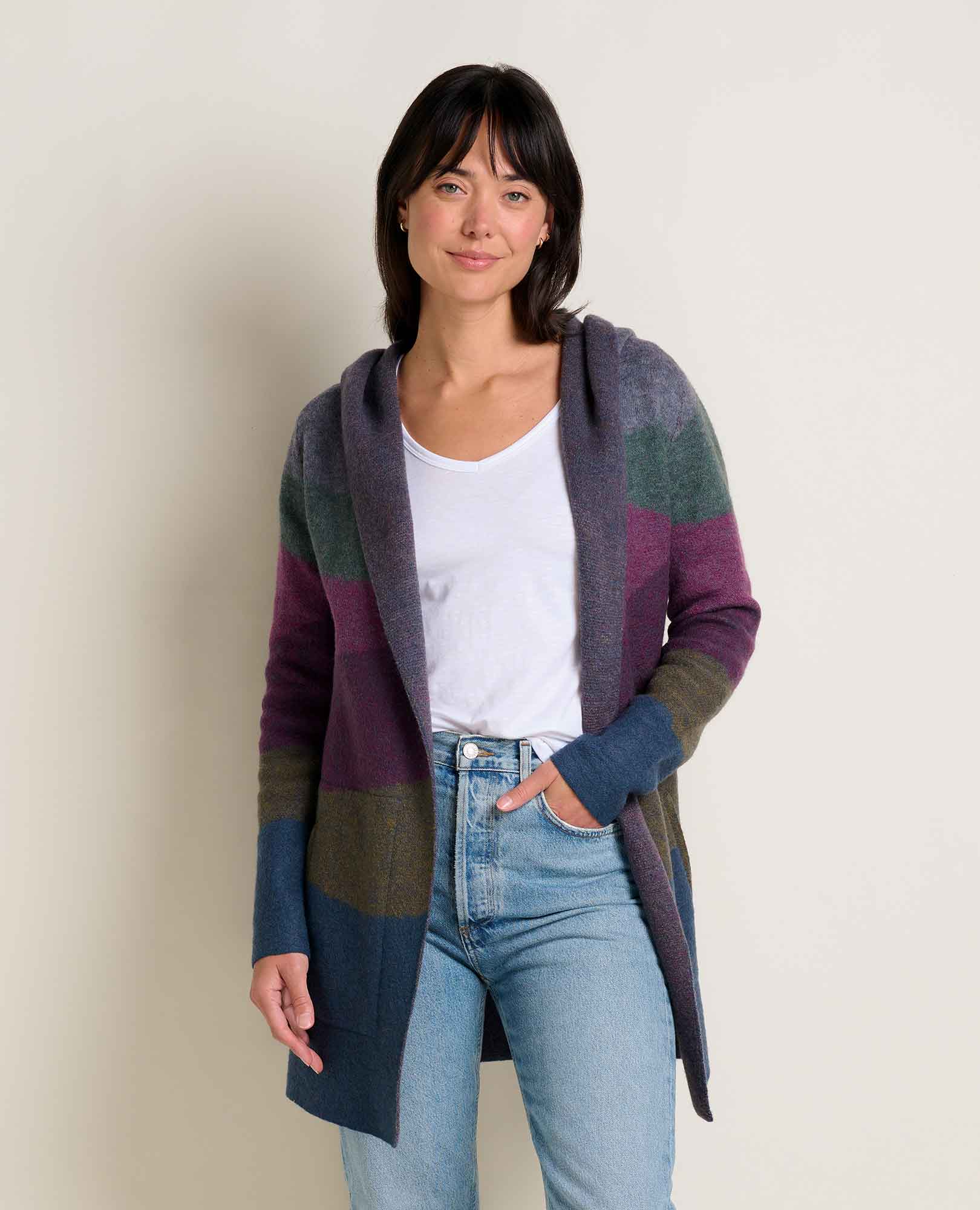 Toad&Co Womens Merino Heartfelt Hoodie midnight landscape