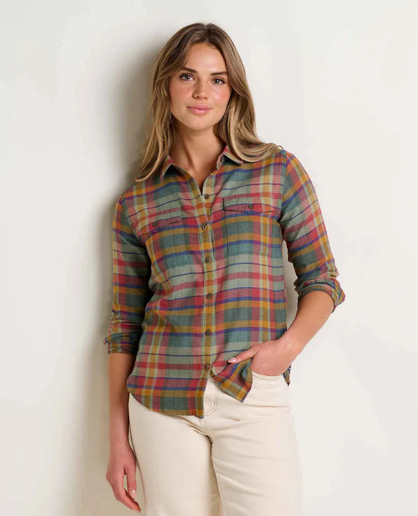 Toad&Co Womens Re-Form Flannel LS Shirt yucca madras