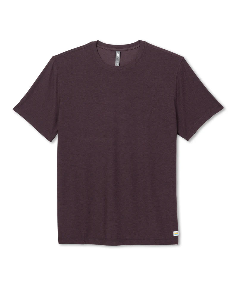 Vuori Mens Strato Tech Tee raisin heather