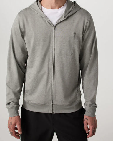 Vuori Mens Ponto Full Zip Hoodie Black Heather