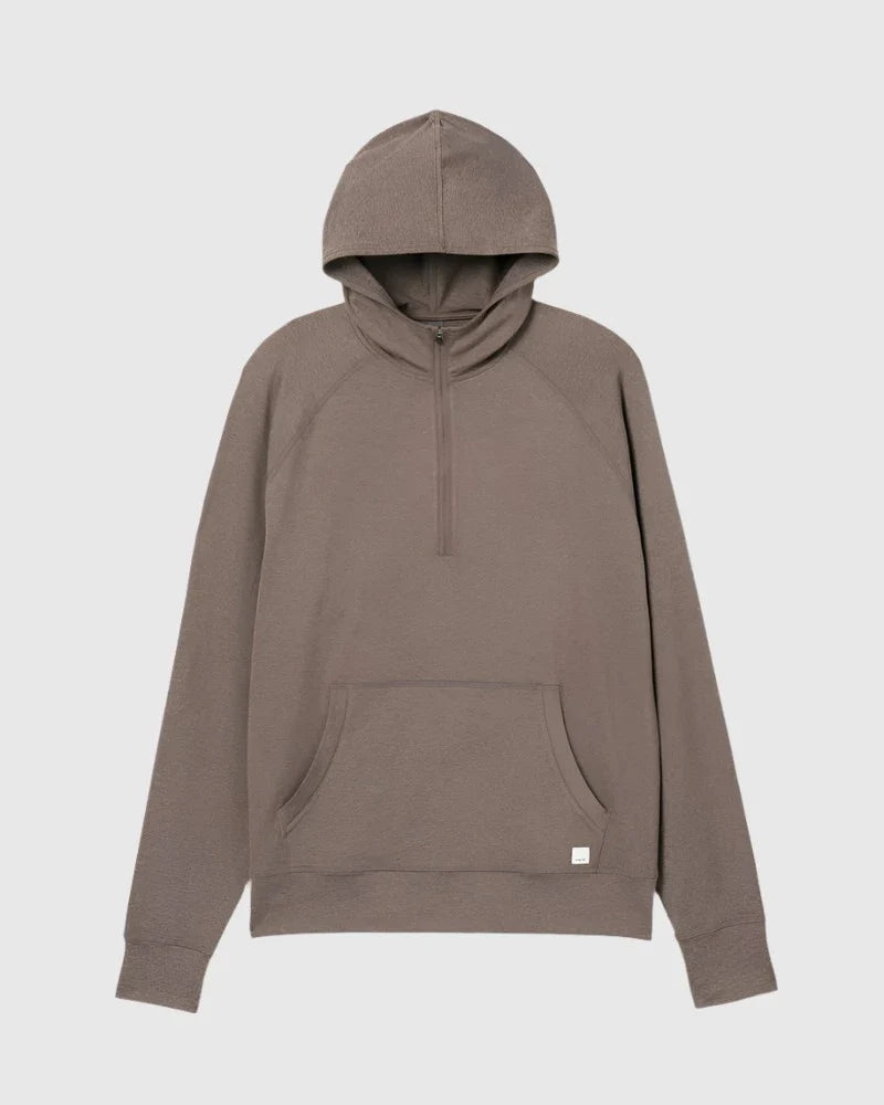 Vuori Ponto Performance 1/2 Zip Hoodie Black Heather