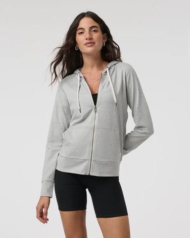 Vuori Womens Halo Performance Hoodie 2.0 Pale Grey Heather