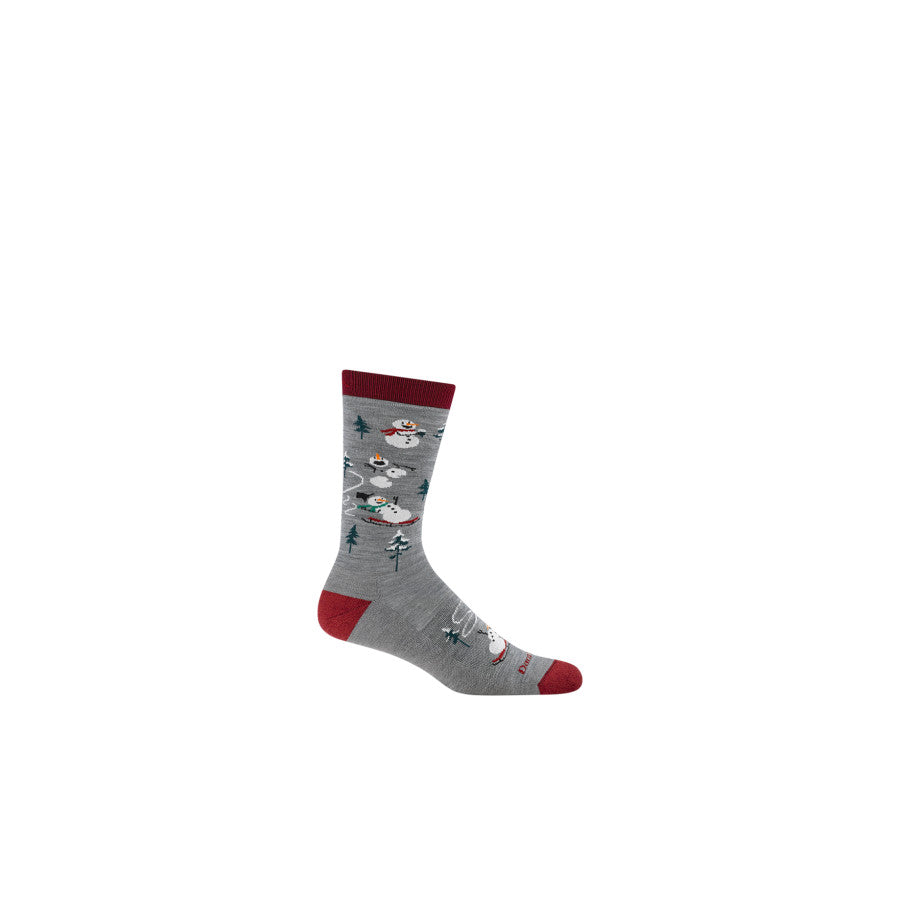 Darn Tough Mens Sled Head Crew Lightweight With Cushion Gray