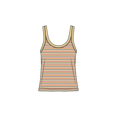 Prana Cozy Up Scoop Tank Vanilla Bean Stripe