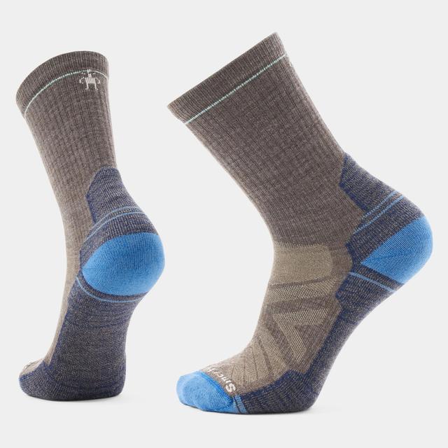 Altra Running Hike Crew Socks Taupe - Laguna Blue