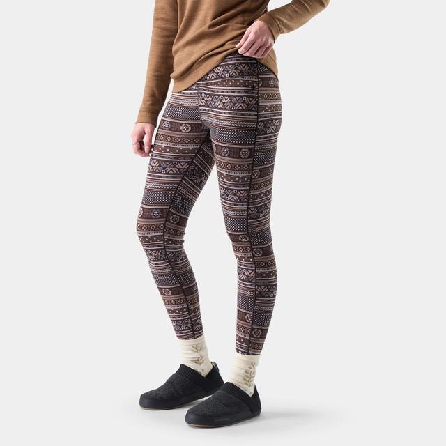 Smartwool Classic Thermal Merino Base Layer Bottom Mocha Fair Isle Fun